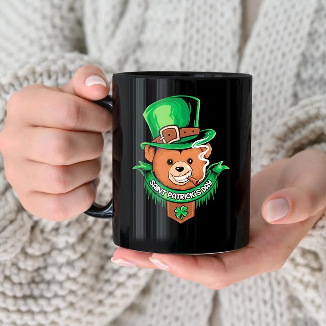 Clover Bear Saint Patrick's Day Mug nhu
