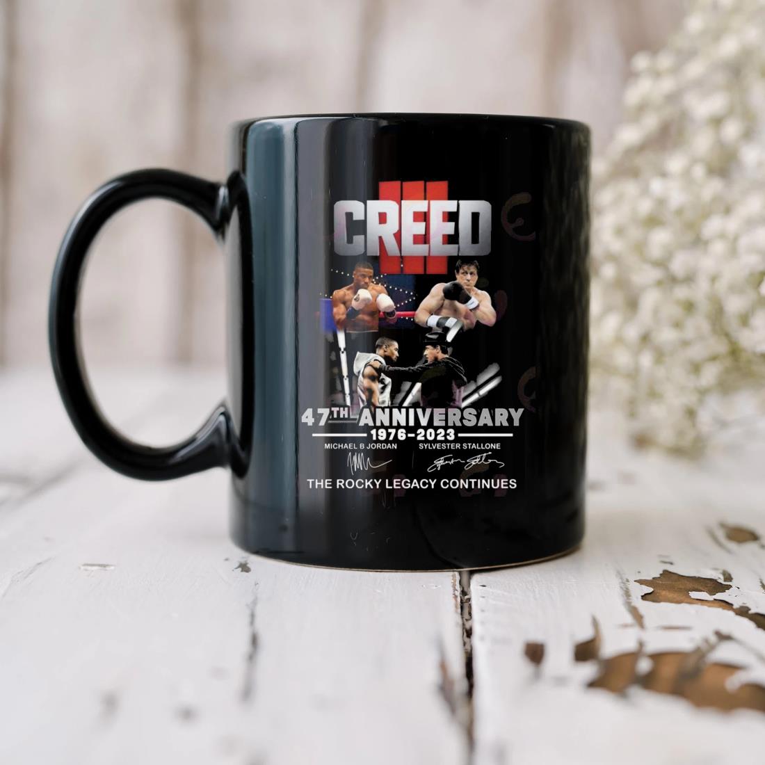 Creed 47th Anniversary 1976 – 2023 The Rocky Legacy Continues Signatures Mug