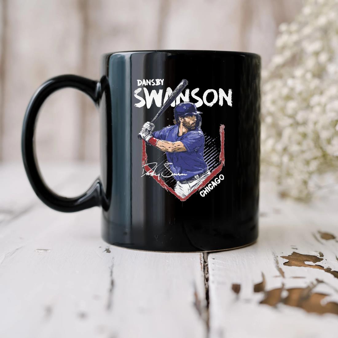 Dansby Swanson Chicago C Base Signature Mug