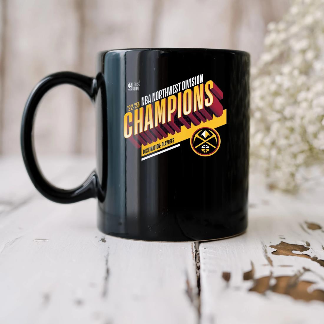 Denver Nuggets Fanatics Branded 2023 Northwest Division Champions Locker Room Mug