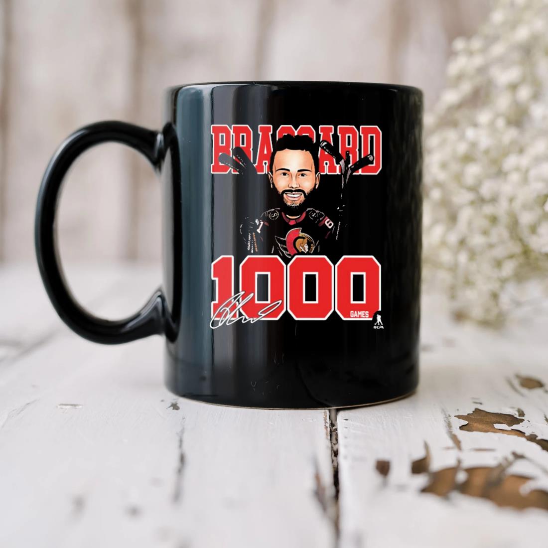 Derick Brassard 1000 Games Signature Mug