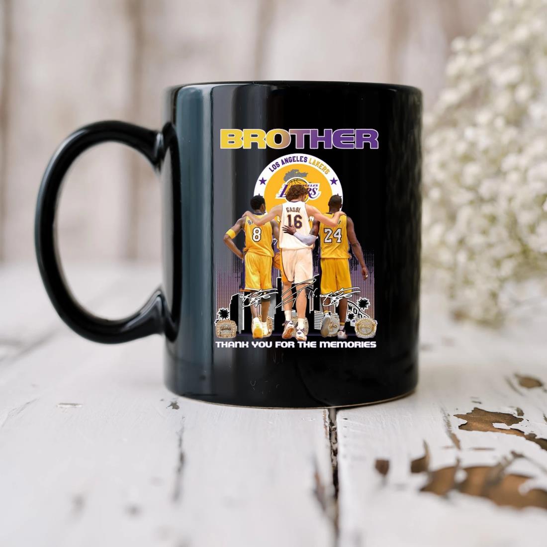 Gasol And Bryant You'll Always Be In My Heart My Big Brother Signatures Mug