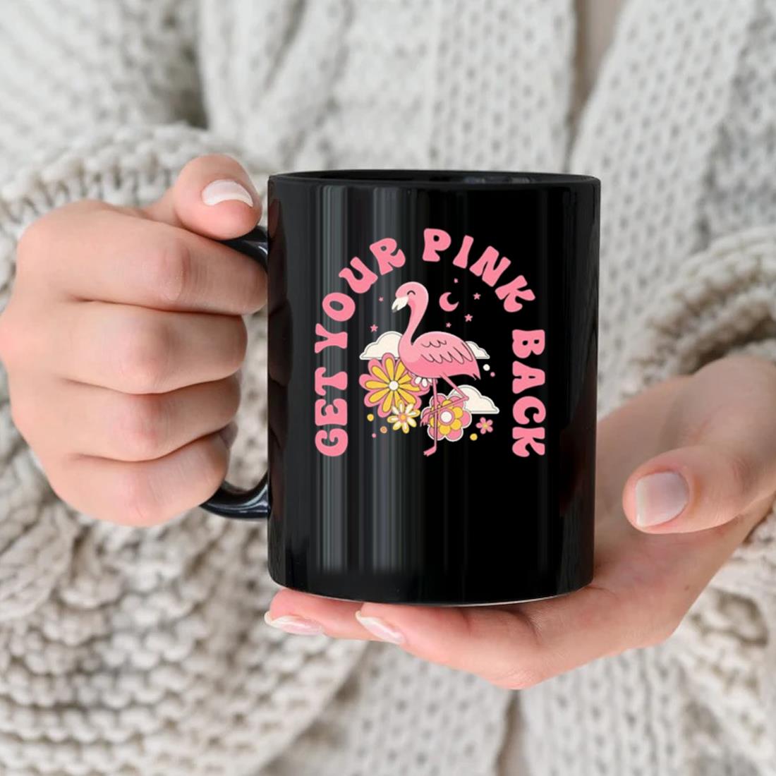 Get Your Pink Back Flamingo Mug