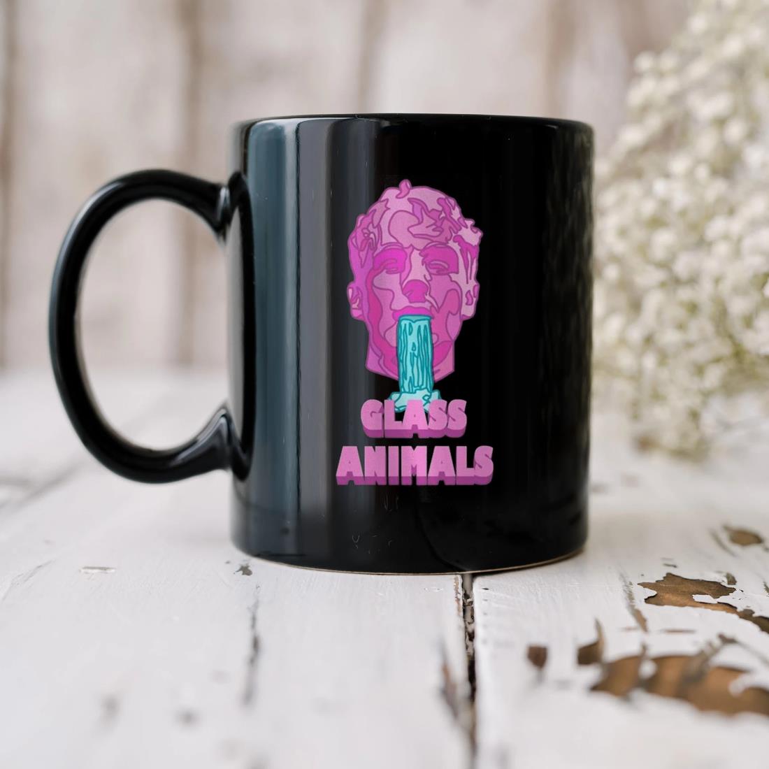 Glass Animals Soda Waterfalls Head And Logo Band How To Be A Human Being Mug biu