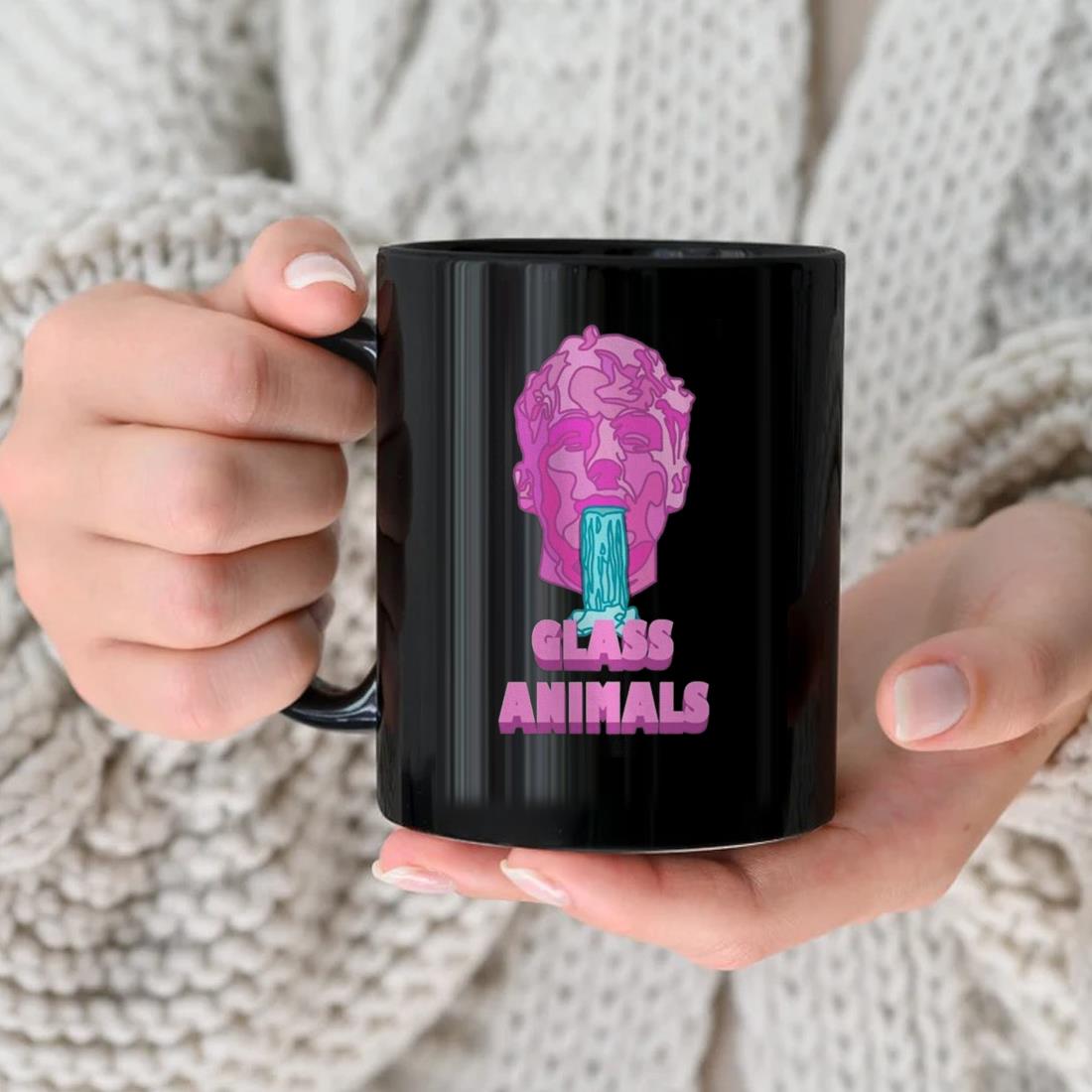 Glass Animals Soda Waterfalls Head And Logo Band How To Be A Human Being Mug