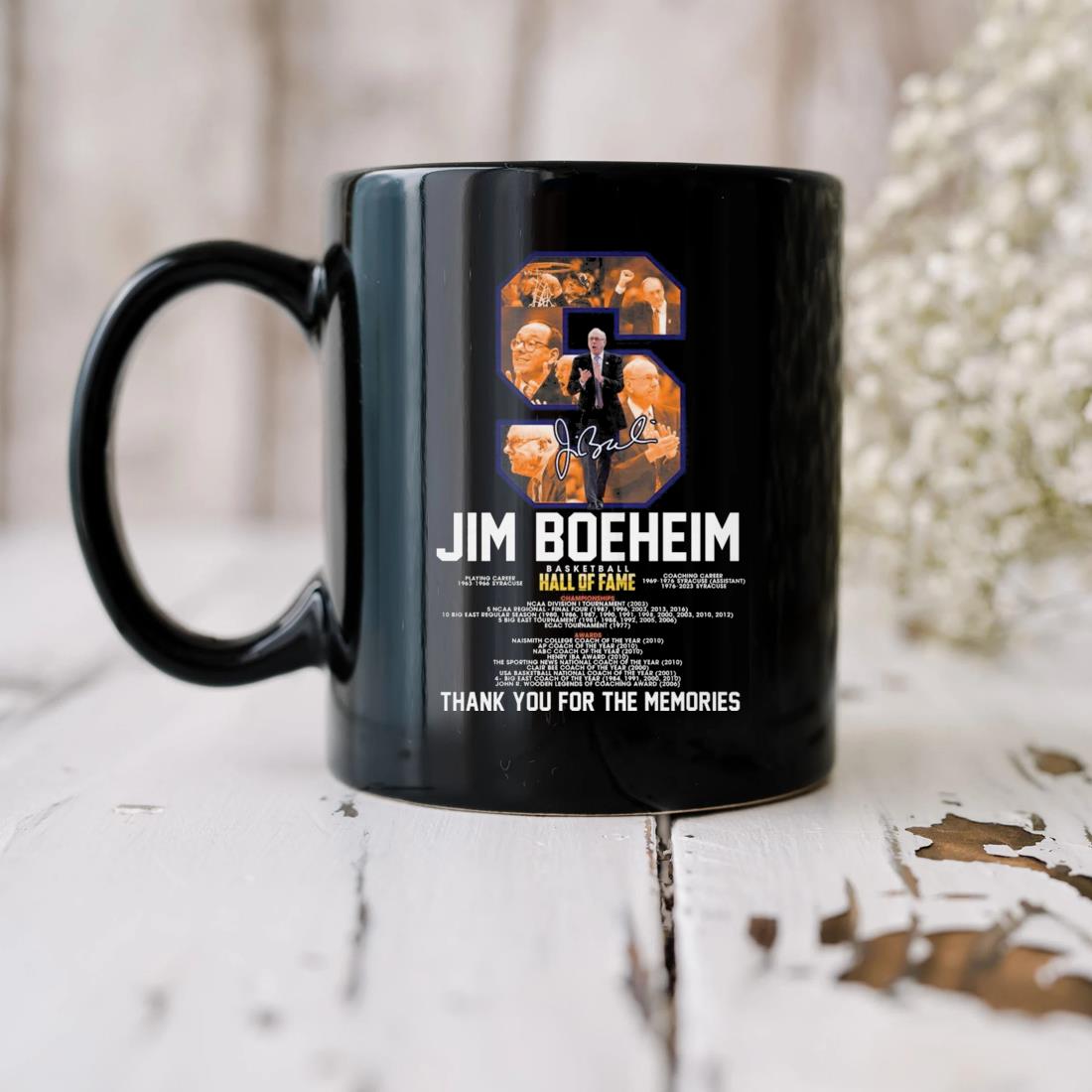 Jim Boeheim Basketball Hall Of Fame Thank You For The Memories Signature Mug