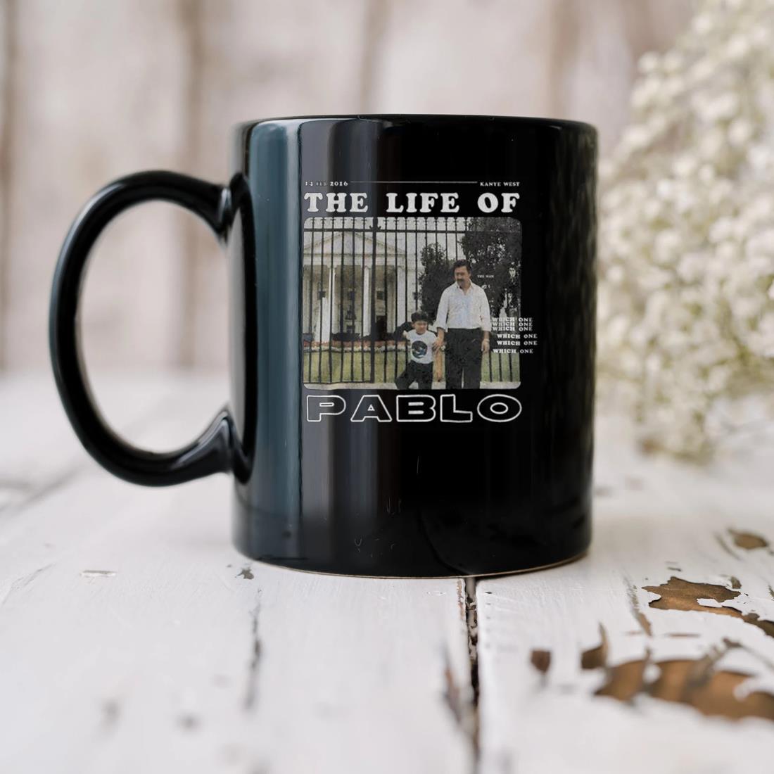Kanye West & Escobar Jeen Yuhs The Life Of Pablo Inspired Album Cover Mug biu
