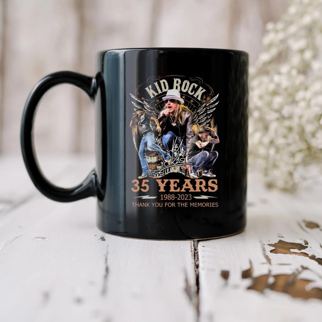 Kid Rock 35 Years 1988 – 2023 Thank You For The Memories Signatures Mug