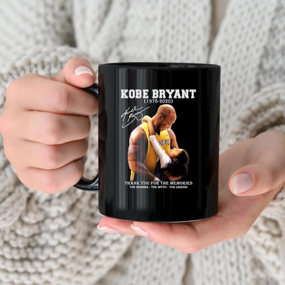 Kobe Bryant 1978 – 2020 Thank You For The Memories The Mamba The Myth The Legend Signature Mug nhu