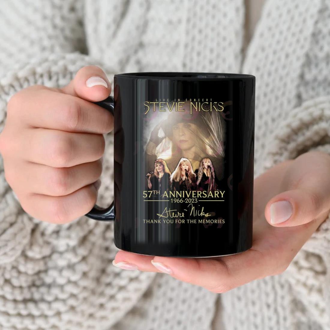 Live In Concert Stevie Nicks 57th Anniversary 1966 – 2023 Thank You For The Memories Signature Mug nhu