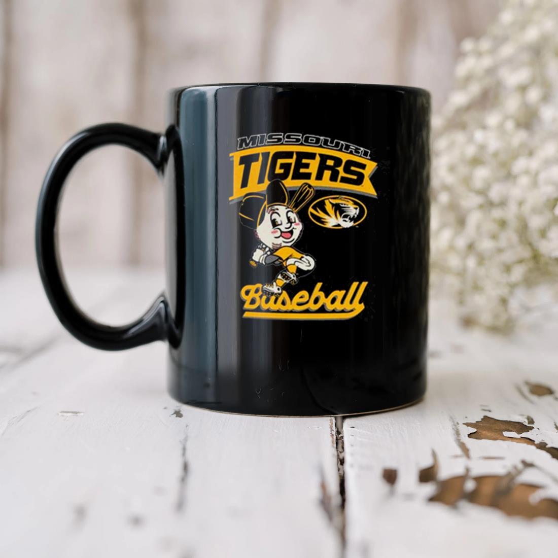 Mizzou Tigers Baseball Head Player Oval Tiger Head Mug
