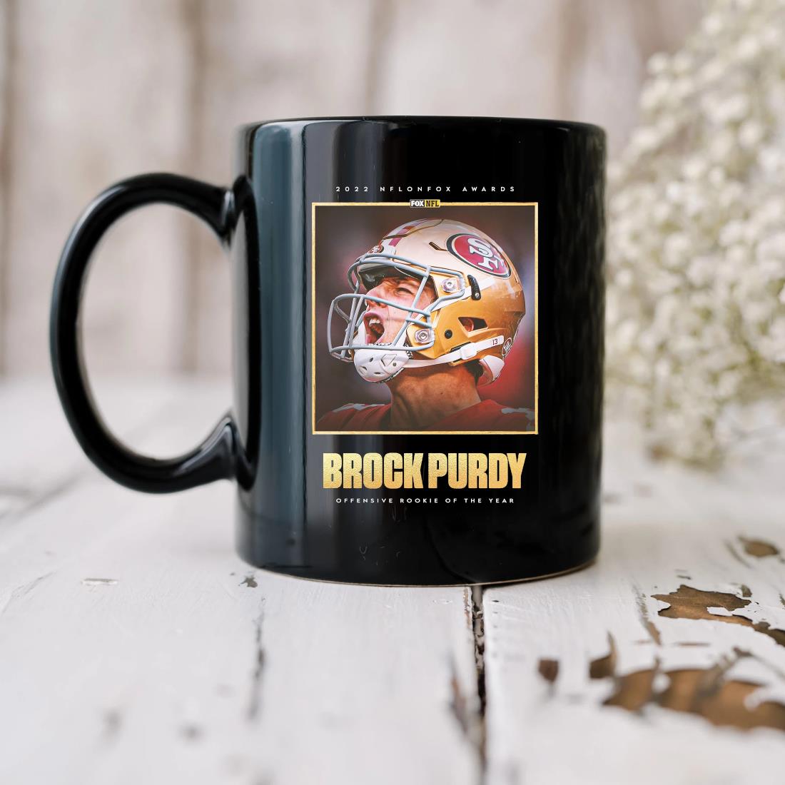 Original Brock Purdy 2022 Nfl On Fox Awards Offensive Rookie Of The Year  Mug, hoodie, sweater, long sleeve and tank top