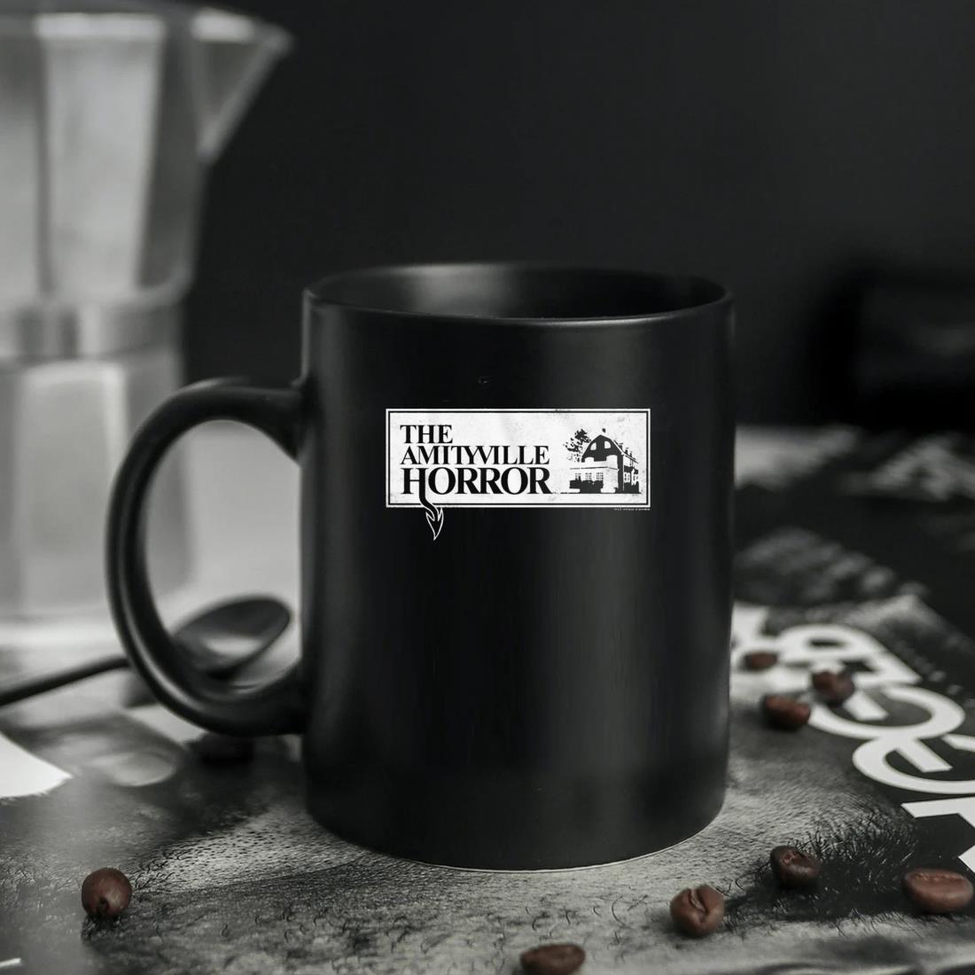The Amityville Horror House Logo Black Mug ten
