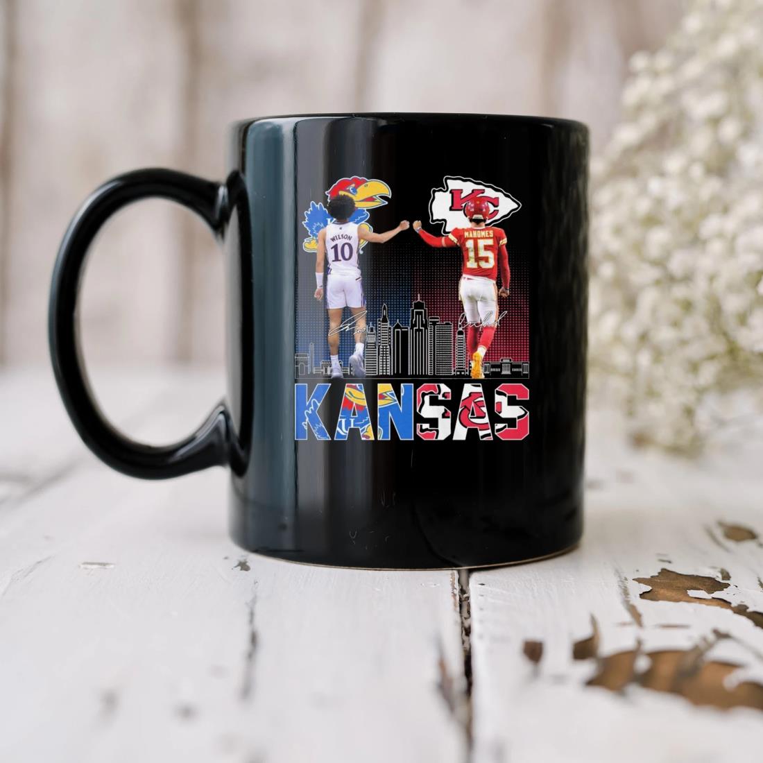 Wilson 10 And Mahomes Kansas City 2023 Signatures Mug