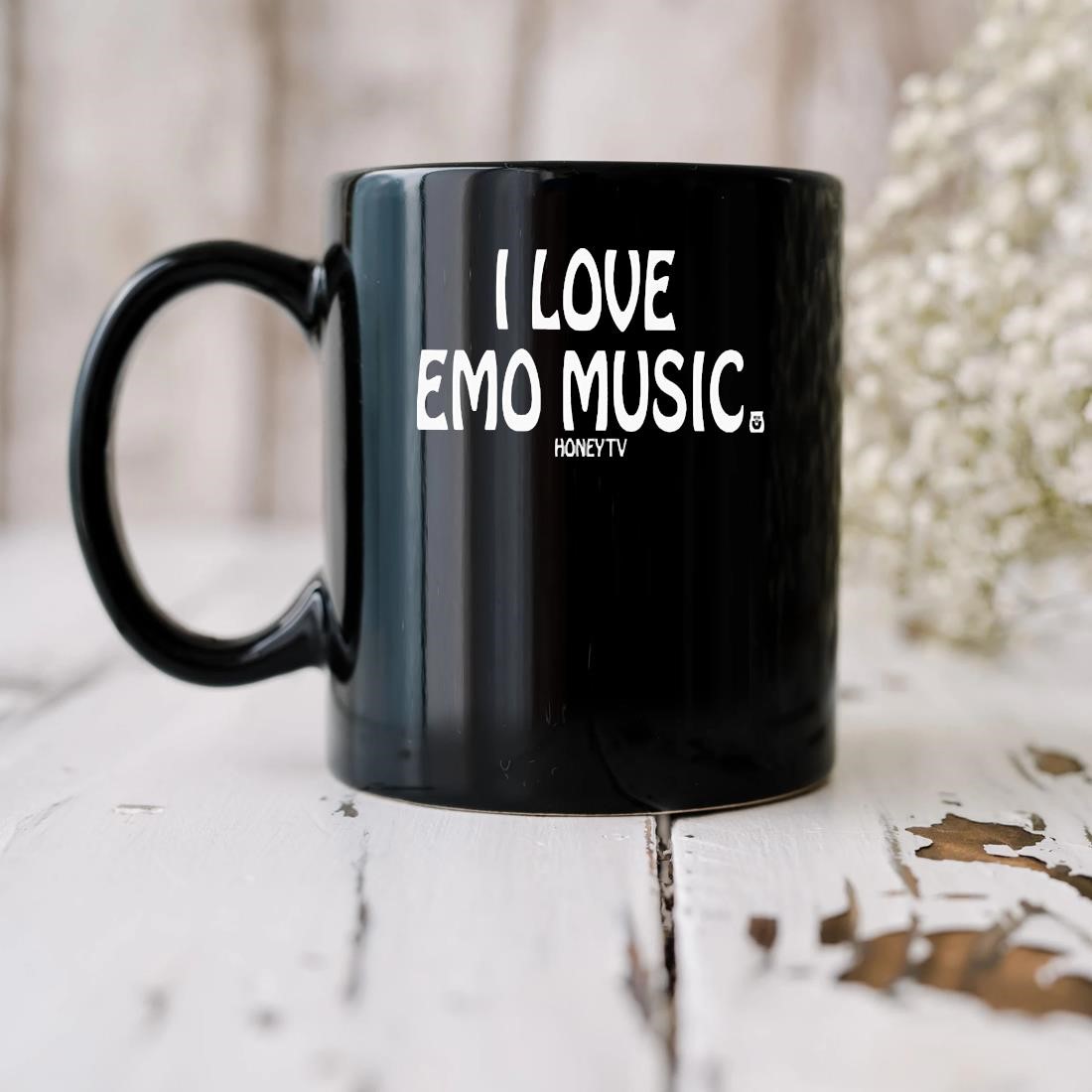 I Love Emo Music Honey Tv Mug biu.jpg