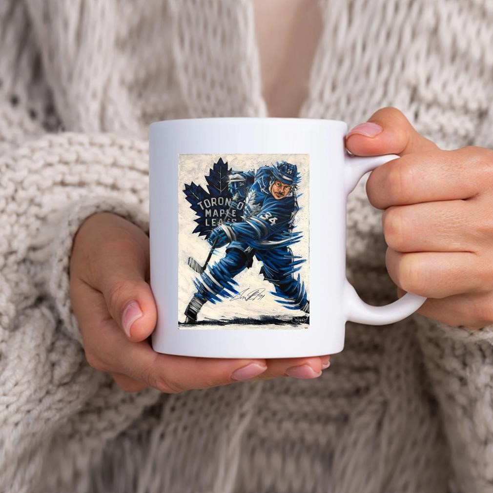 Auston Matthews Toronto Maple Leafs Stretched Hand Painted Mug hhhhh.jpg