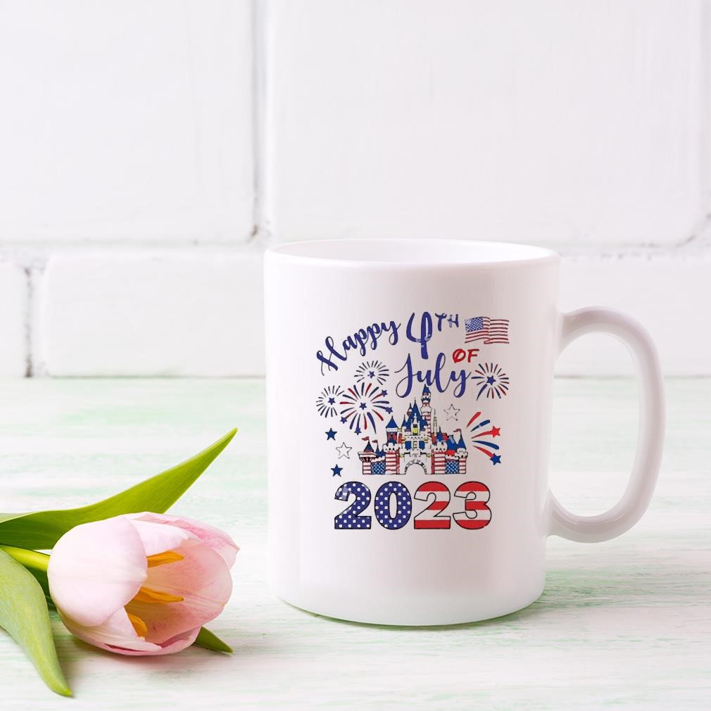 Happy 4th Of July 2023 American Flag Disney Castle Family Mugs Disney World Mug