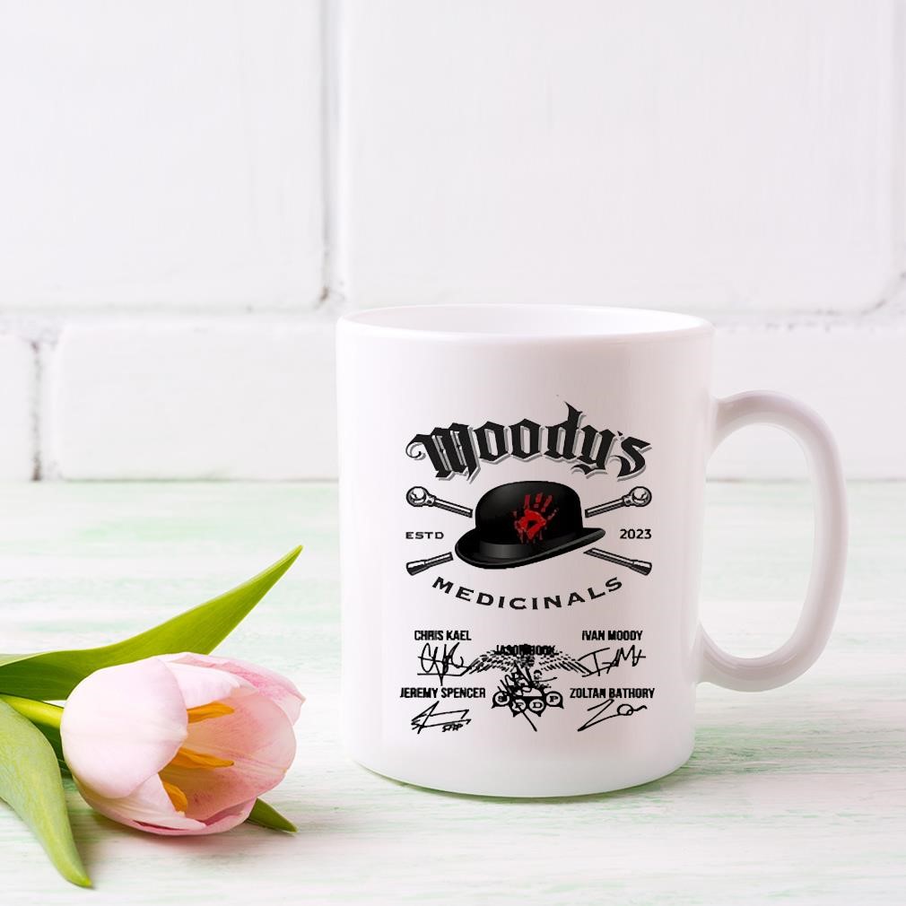 Moody's Medicinals Estd 2023 Chris Ivan Moody Jeremy Spencer Zoltan Bathory Signature Mug