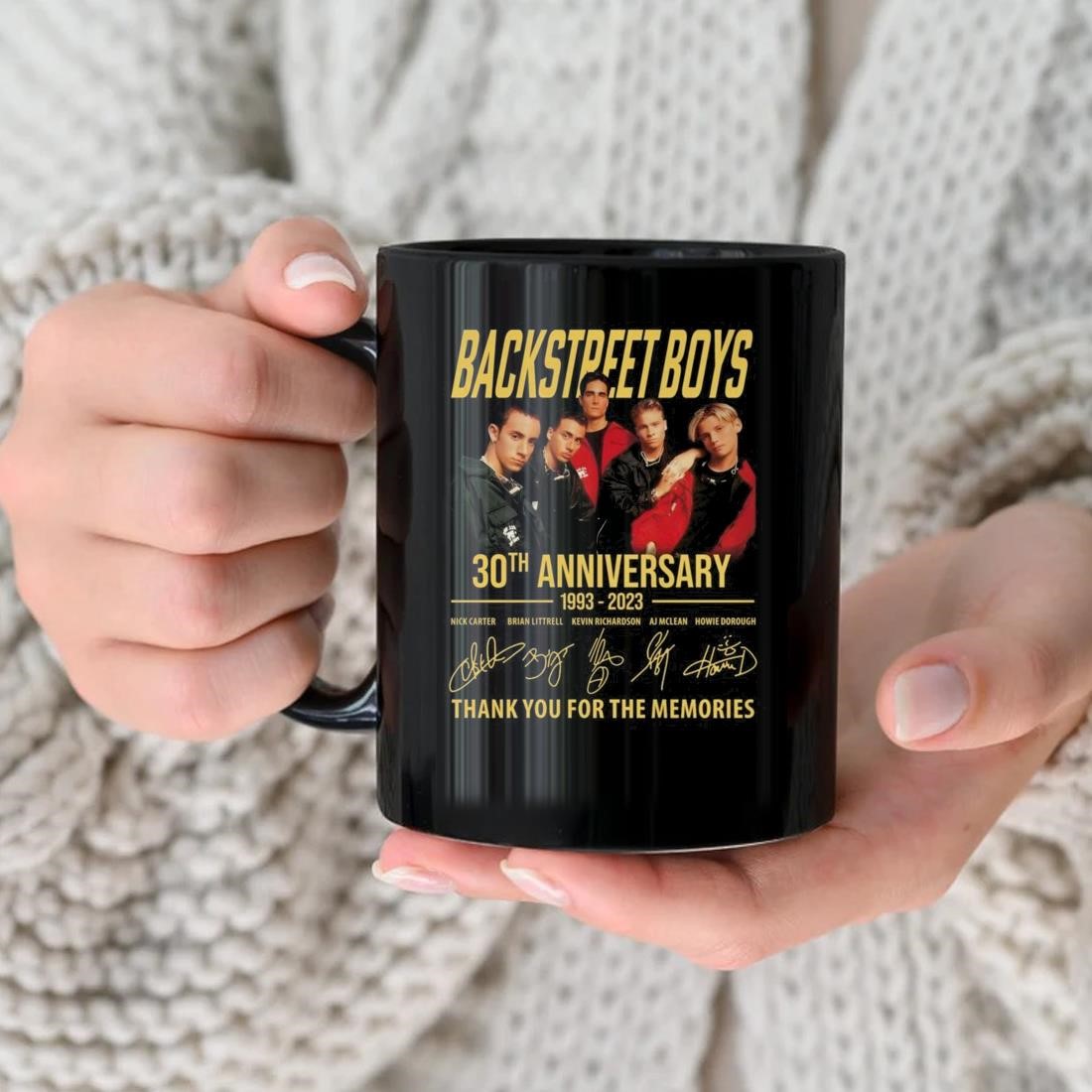 Nice Backstreet Boys 30th Anniversary 1993 – 2023 Thank You For The Memories Signatures Mug