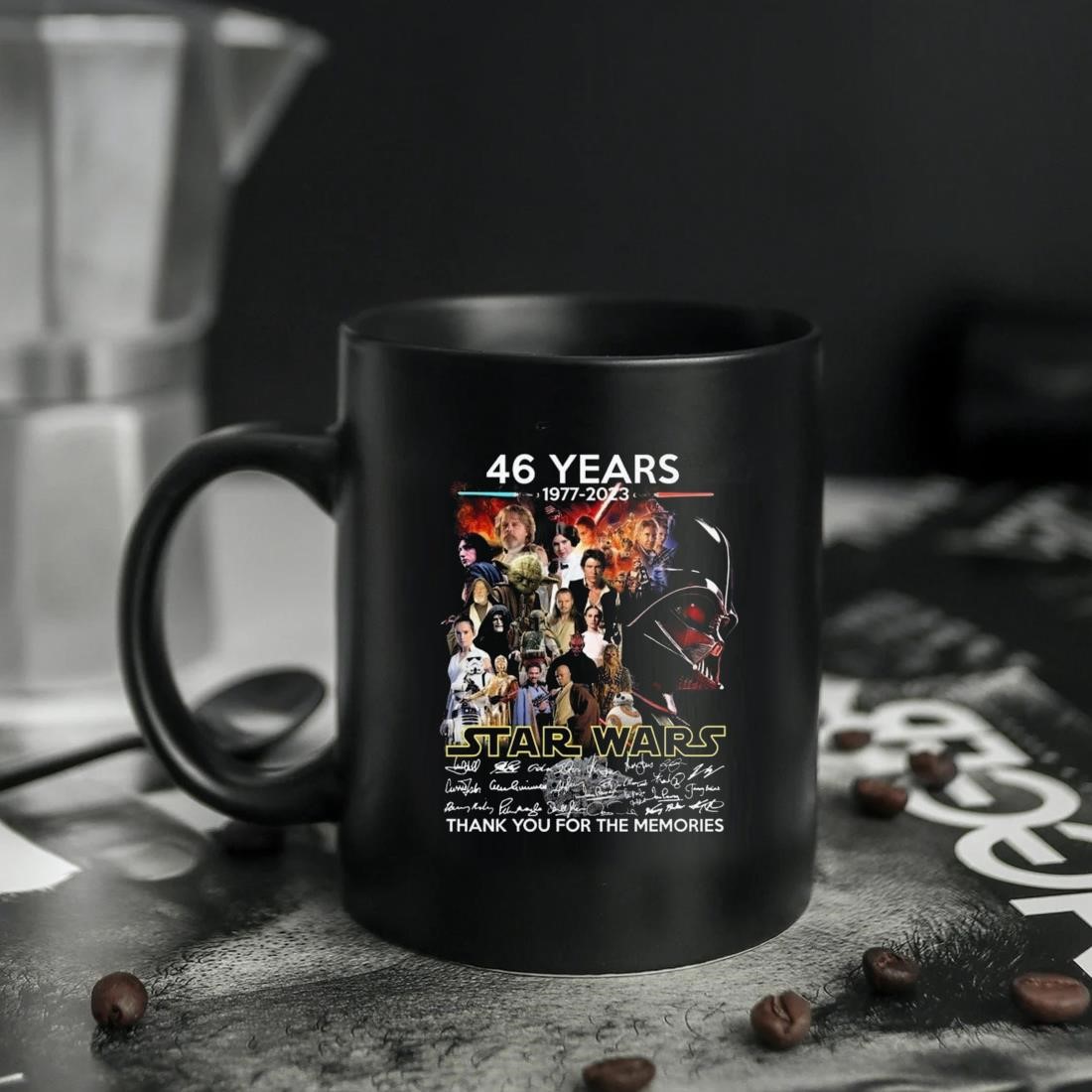 Cheap 46 Years 1977–2023 Anniversary Thank You For The Memories Star Wars  Coffee Mug - Allsoymade