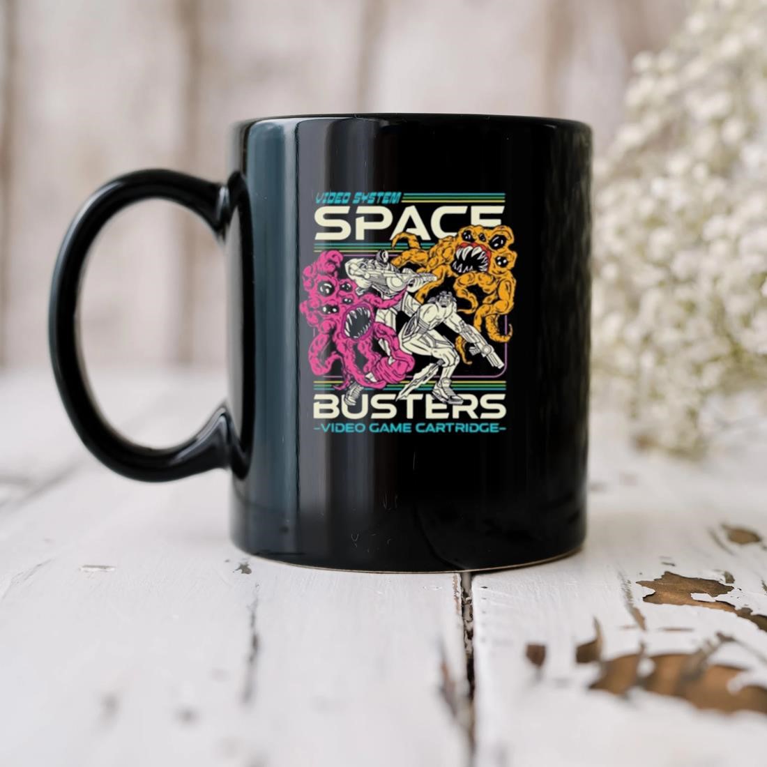 Space Hunters Vs Aliens Video Game Tribute Active Mug biu.jpg