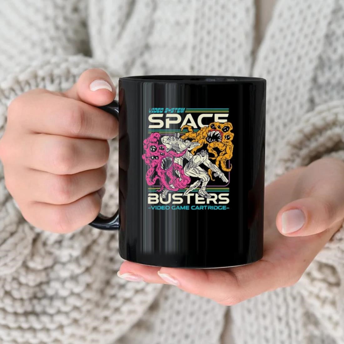 Space Hunters Vs Aliens Video Game Tribute Active Mug