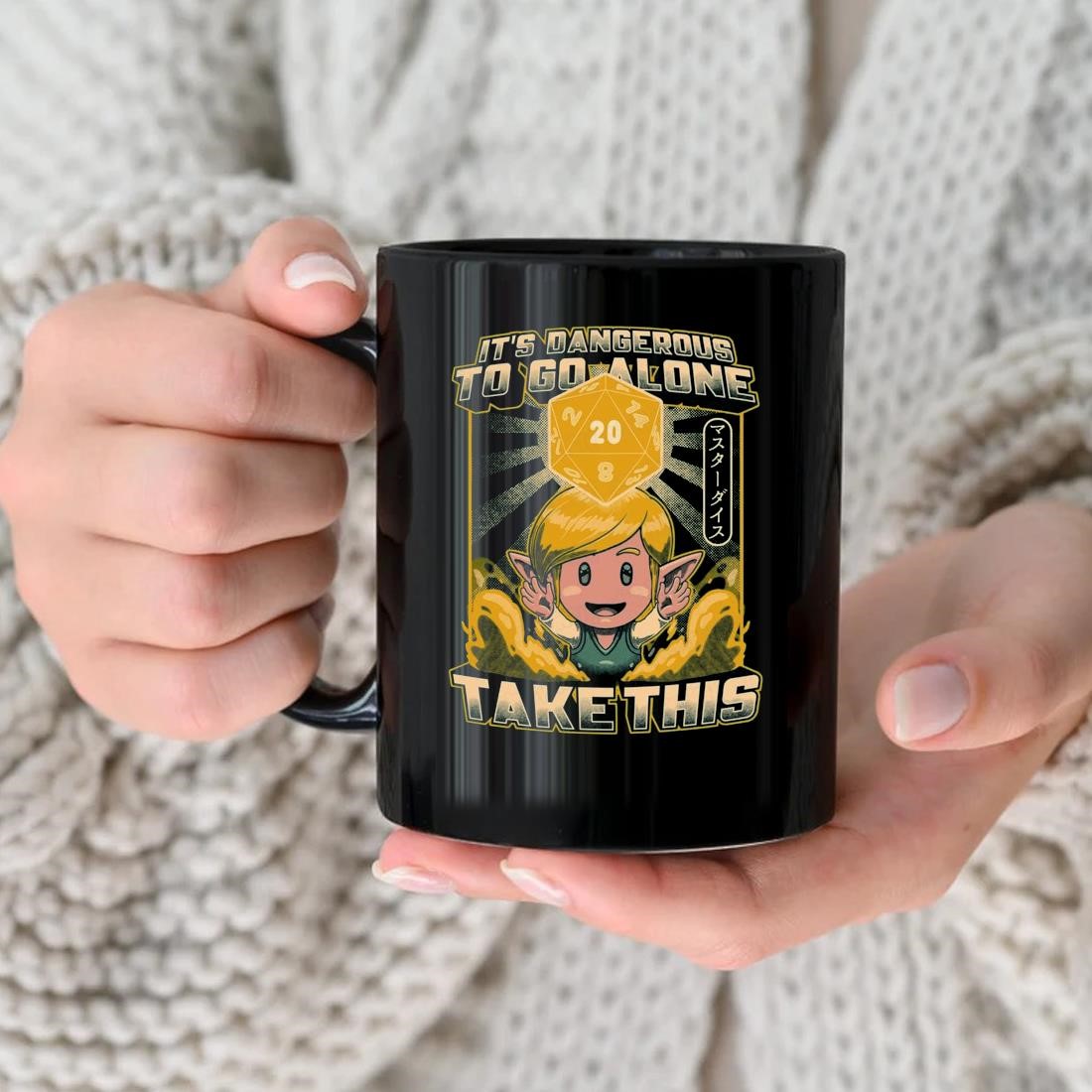 The Master Dice It's Dangerous To Go Alone Take This Mug