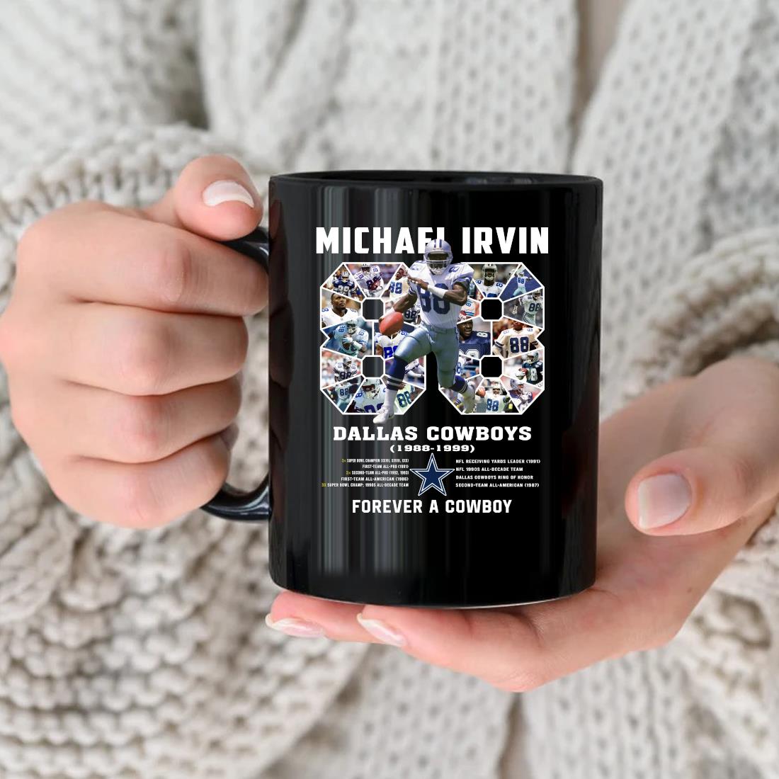 Original 88 Michael Irvin Dallas Cowboys 1998 1999 Forever A Cowboy Mug