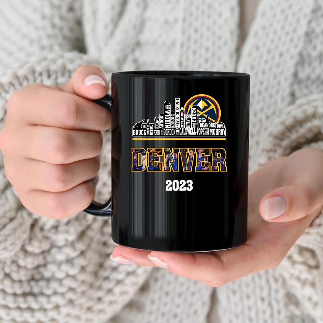 Original Denver Nuggets 2023 Players Names Skyline Mug