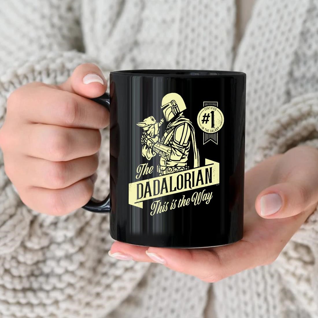 Mandalorian Dadalorian Mug/ Star Wars Dad Father's Day Silver