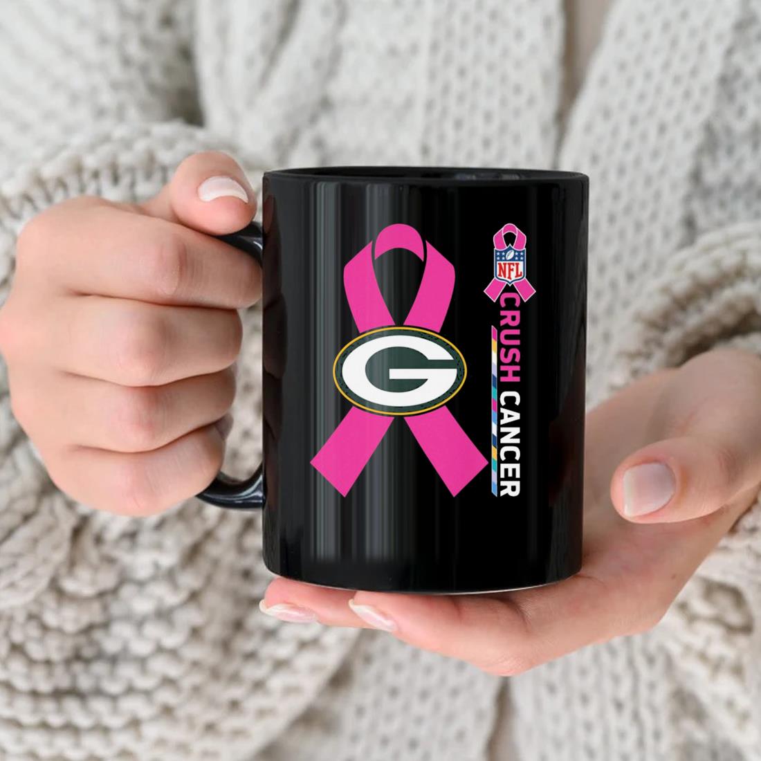 Green Bay Packers Nfl Crush Cancer Mug, hoodie, sweater, long sleeve and  tank top