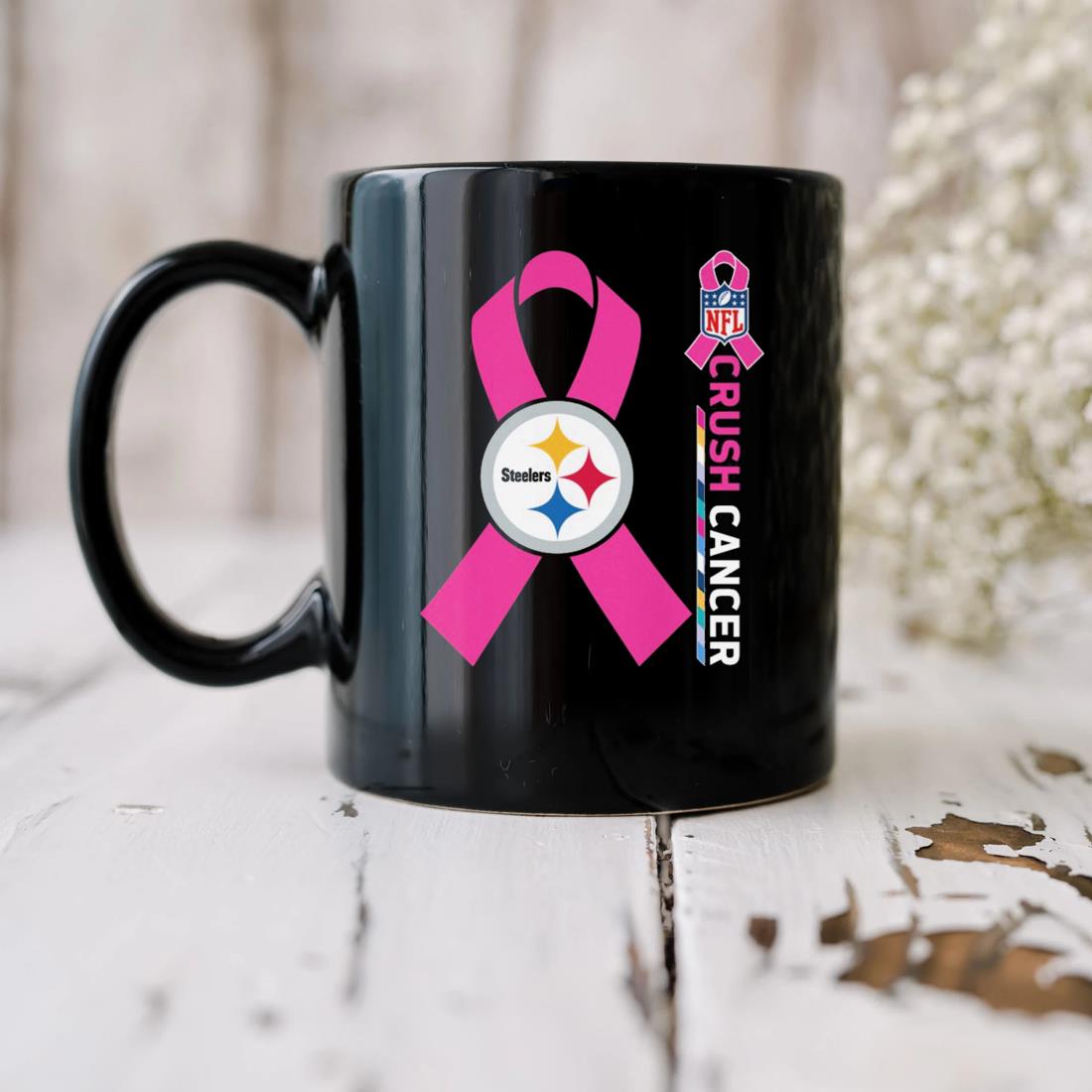 Pittsburgh steelers nfl crush cancer shirt, hoodie, sweater, long sleeve  and tank top