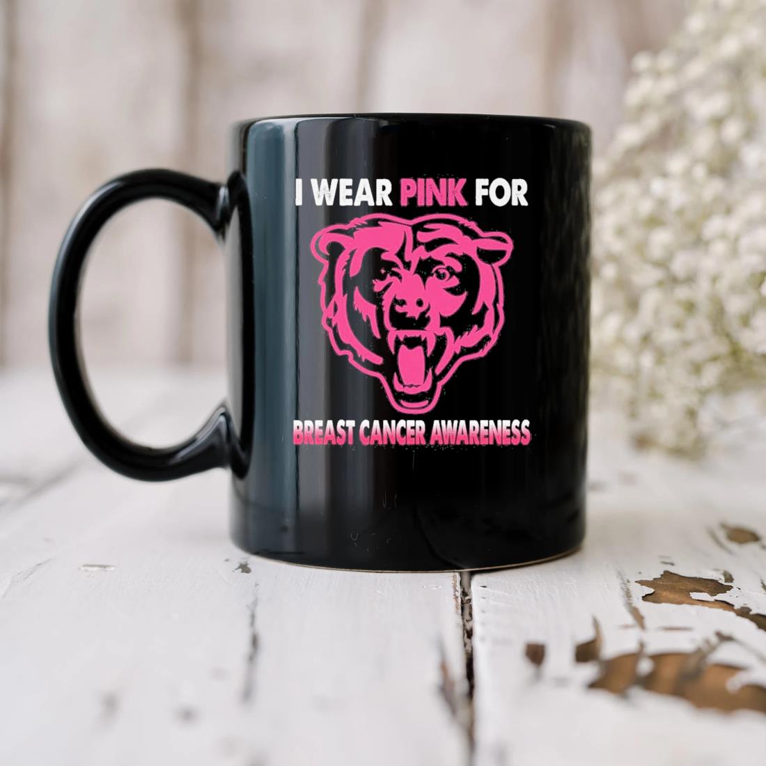 Chicago Bears I Wear Pink For Breast Cancer Awareness 2023 Mug, hoodie,  sweater, long sleeve and tank top