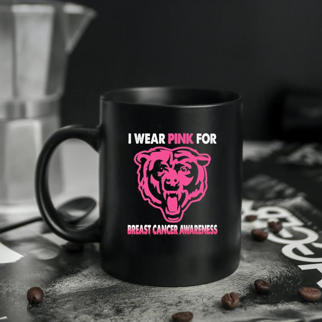 Chicago Bears I Wear Pink For Breast Cancer Awareness 2023 Mug, hoodie,  sweater, long sleeve and tank top