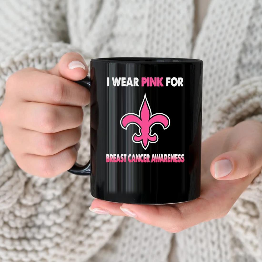 New Orleans Saints I wear pink for breast cancer awareness shirt