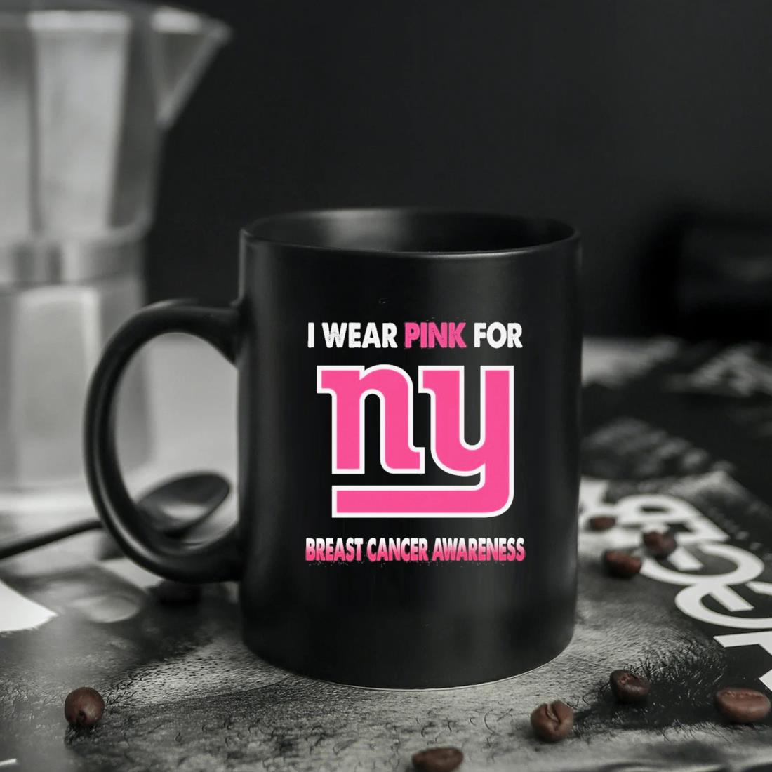 Official new York Giants I wear pink for breast cancer awareness