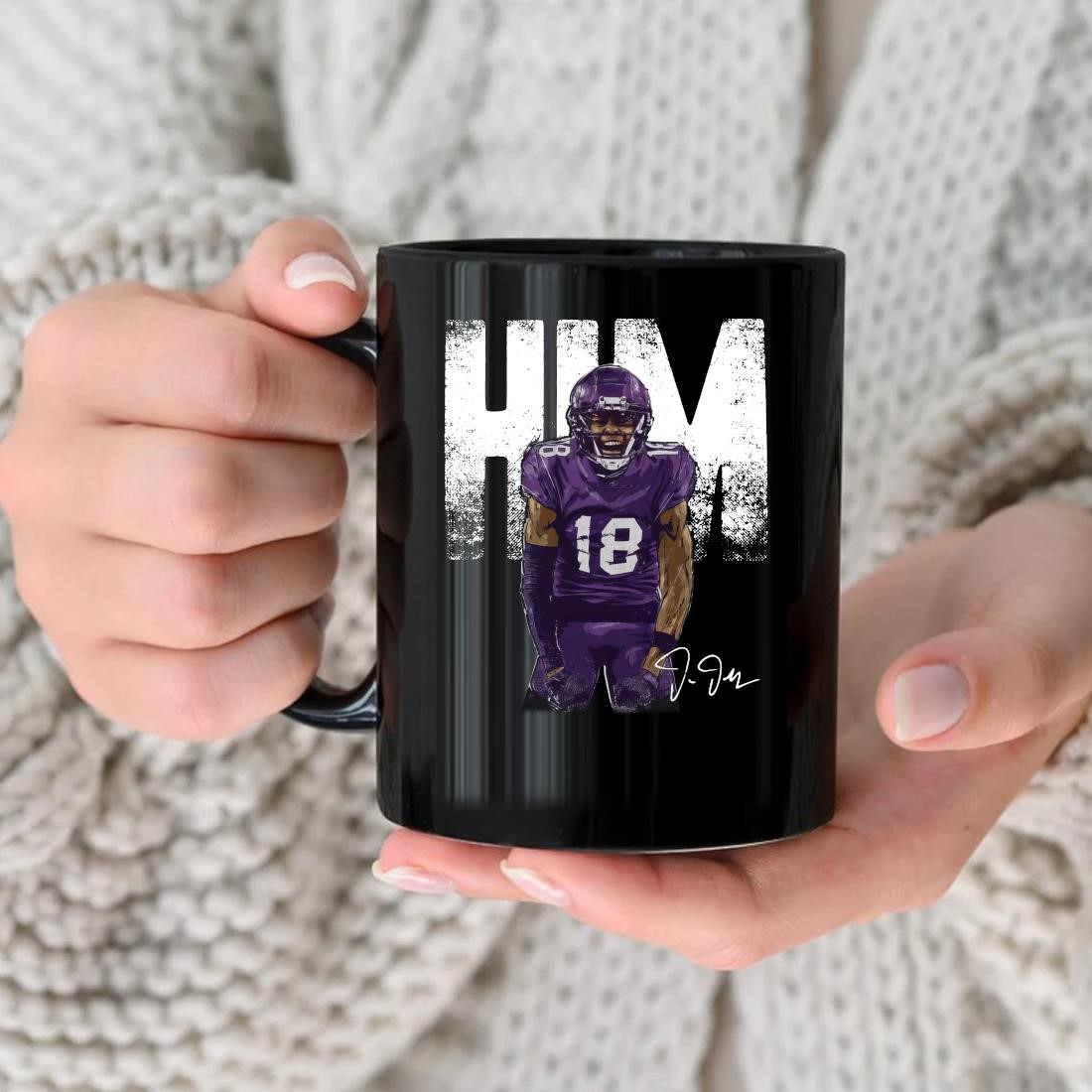 Original Justin Jefferson Minnesota Vikings Him Bold Signature Mug, hoodie,  sweater, long sleeve and tank top