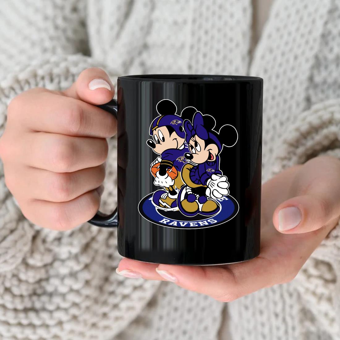 Original Nfl Baltimore Ravens Mickey And Minnie Mug, hoodie