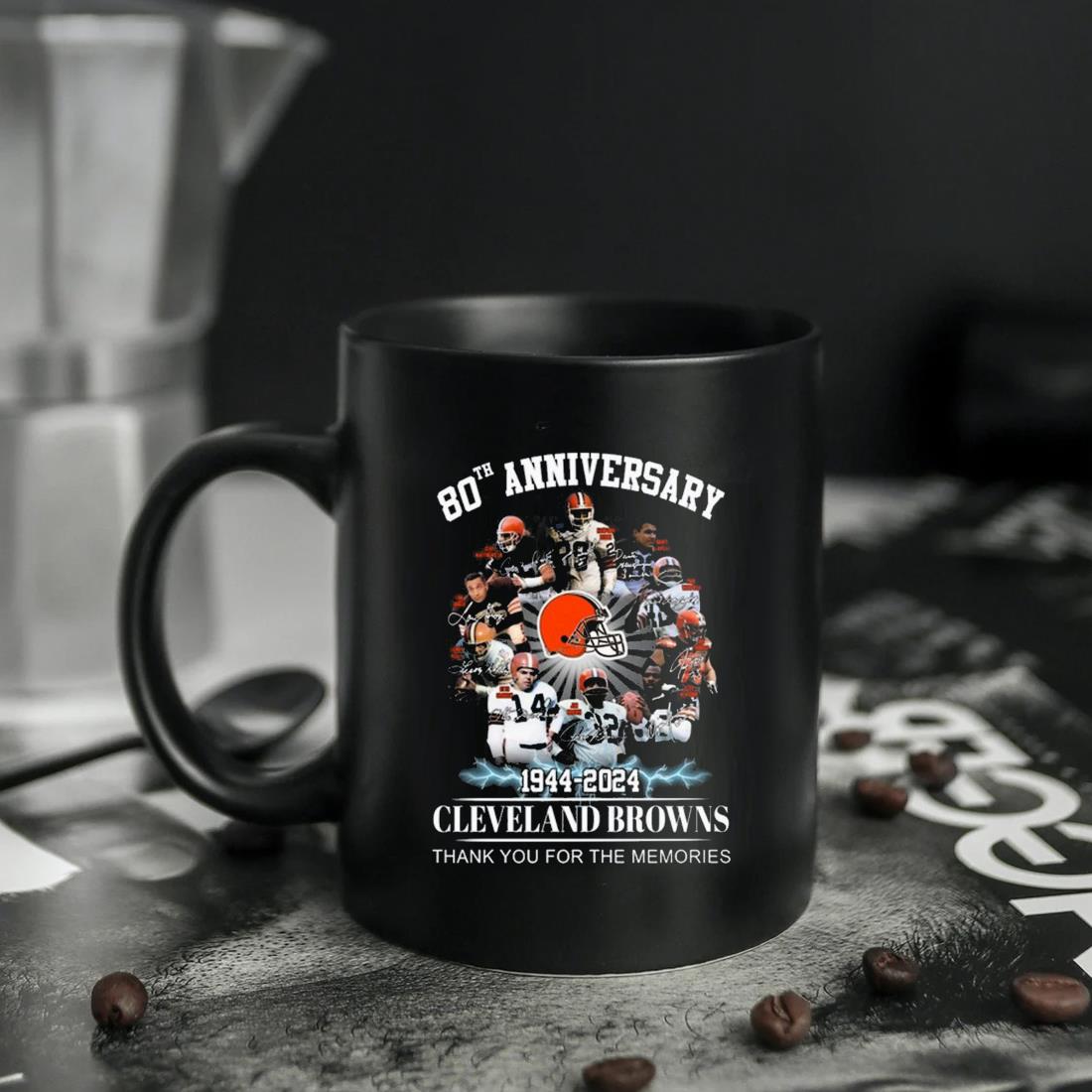 80th Anniversary 1944 - 2024 Cleveland Browns Thank You For The