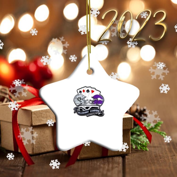 Las Vegas Raiders NFL Stadium Print Glass Ball Ornament