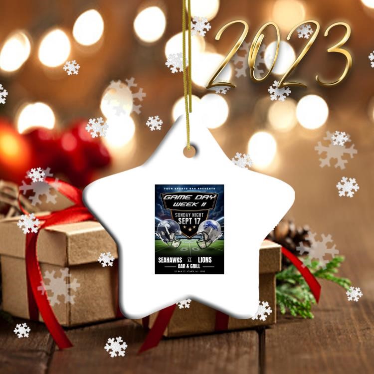 Seattle Seahawks Vs Detroit Lions Game Day Week Ii 2023 Ornament, hoodie,  sweater, long sleeve and tank top