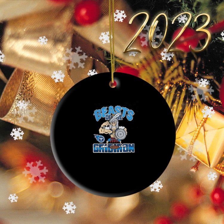 Tennessee Titans Merry Christmas Circle Ornament