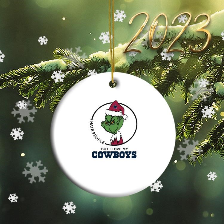 Dallas Cowboys Christmas Merry Christmas Circle Ornament