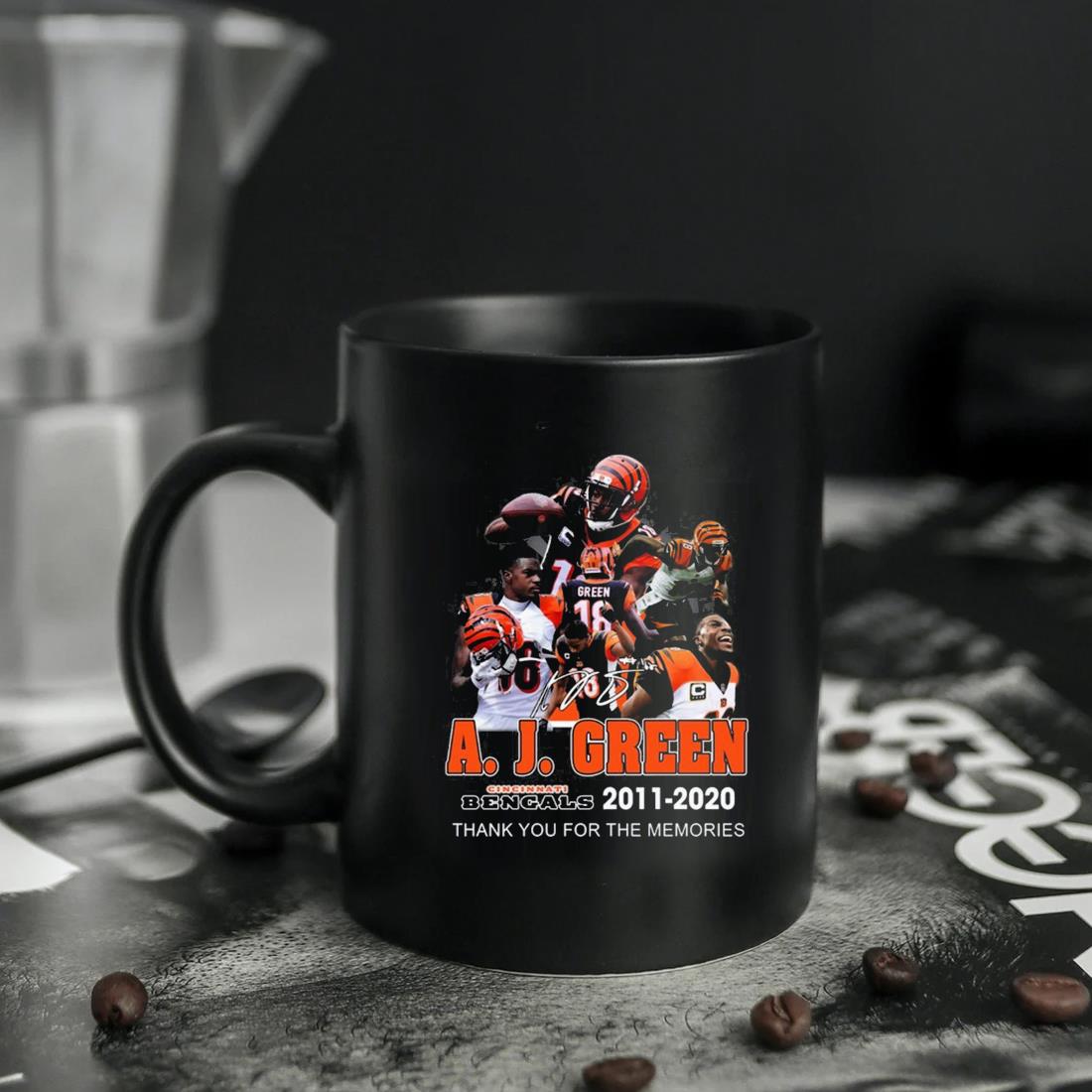 Official a. J. Green Cincinnati Bengals thank you for the memories  signature shirt, hoodie, sweater, long sleeve and tank top