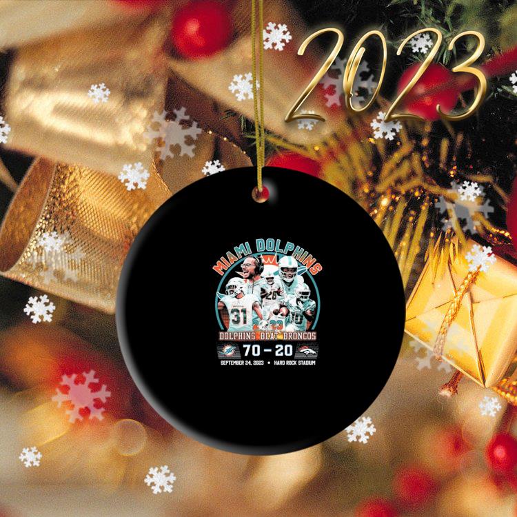 Miami Dolphins Classic Round Ornament