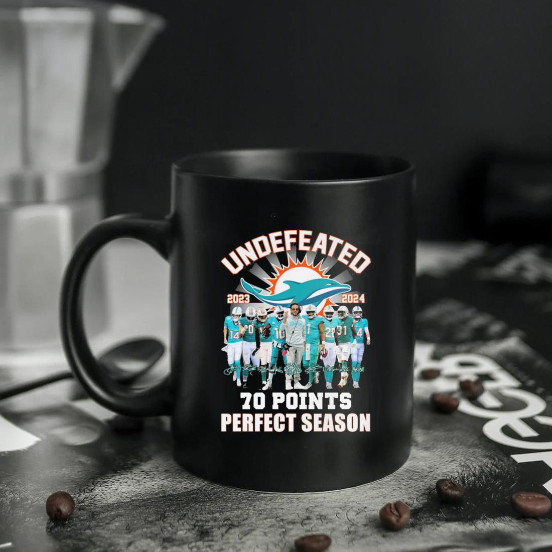 Undefeated 2023 2024 Miami Dolphins 70 points perfect season signatures  shirt, hoodie, sweater, long sleeve and tank top