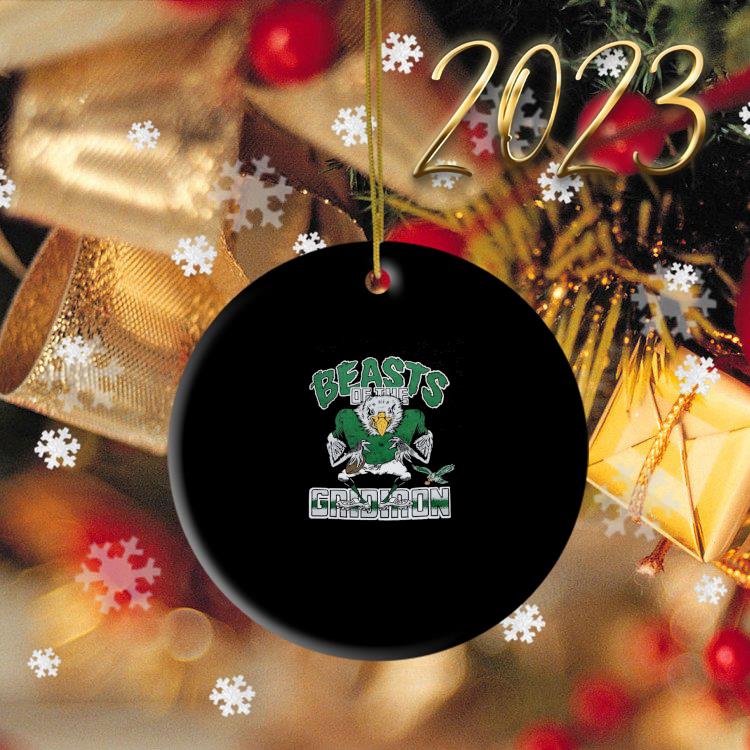 Philadelphia Eagles Merry Christmas Circle Ornament