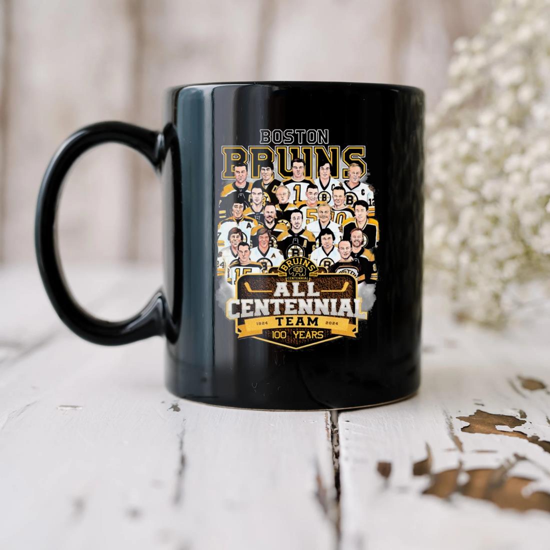 Bruins Centennial Home Jersey Sculpted 20oz Coffee Mug