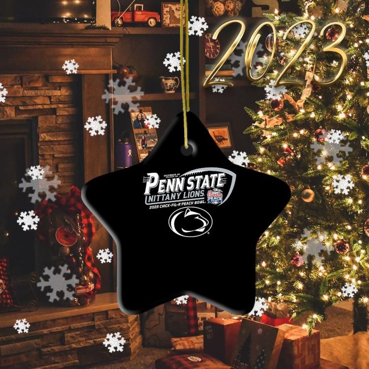 Penn State Nittany Lions 2023 chick-fil-a Peach Bowl ornament tree