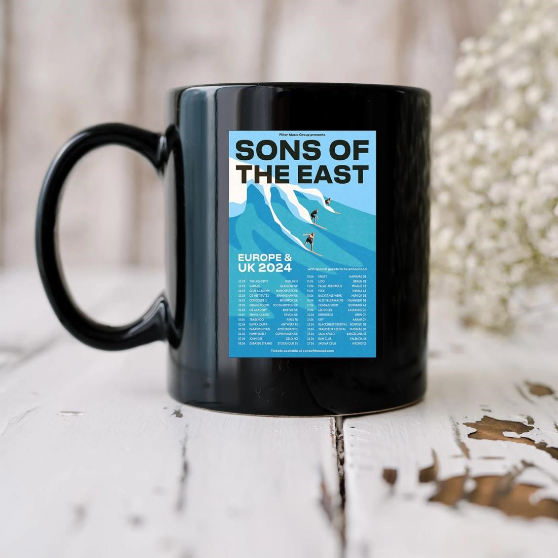 Sons Of The East Europe & Uk Tour 2024 Mug, hoodie, sweater, long